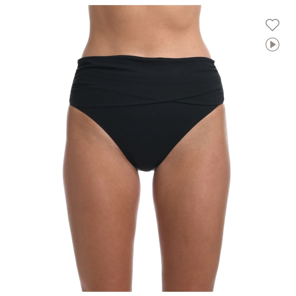 Island Goddess Mid Waist Sash Band Bottom - Black Size 16